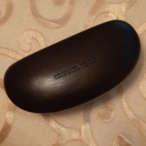 Michael Kors Brown Leather Clam Shell Case